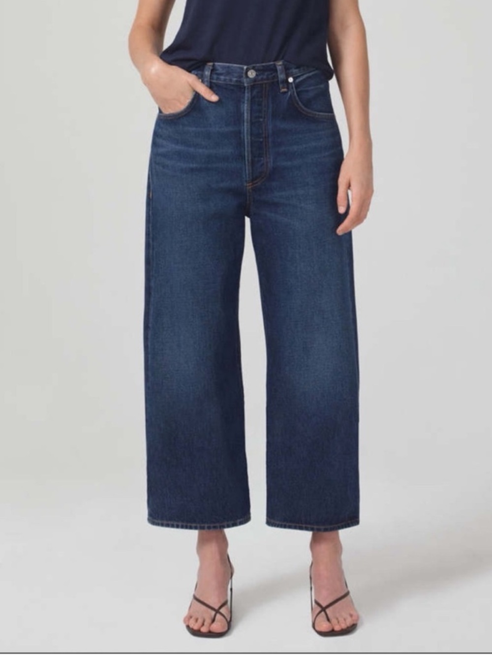 Citizens of Humanity Gaucho Wide-Leg Jeans Dark Blue 24